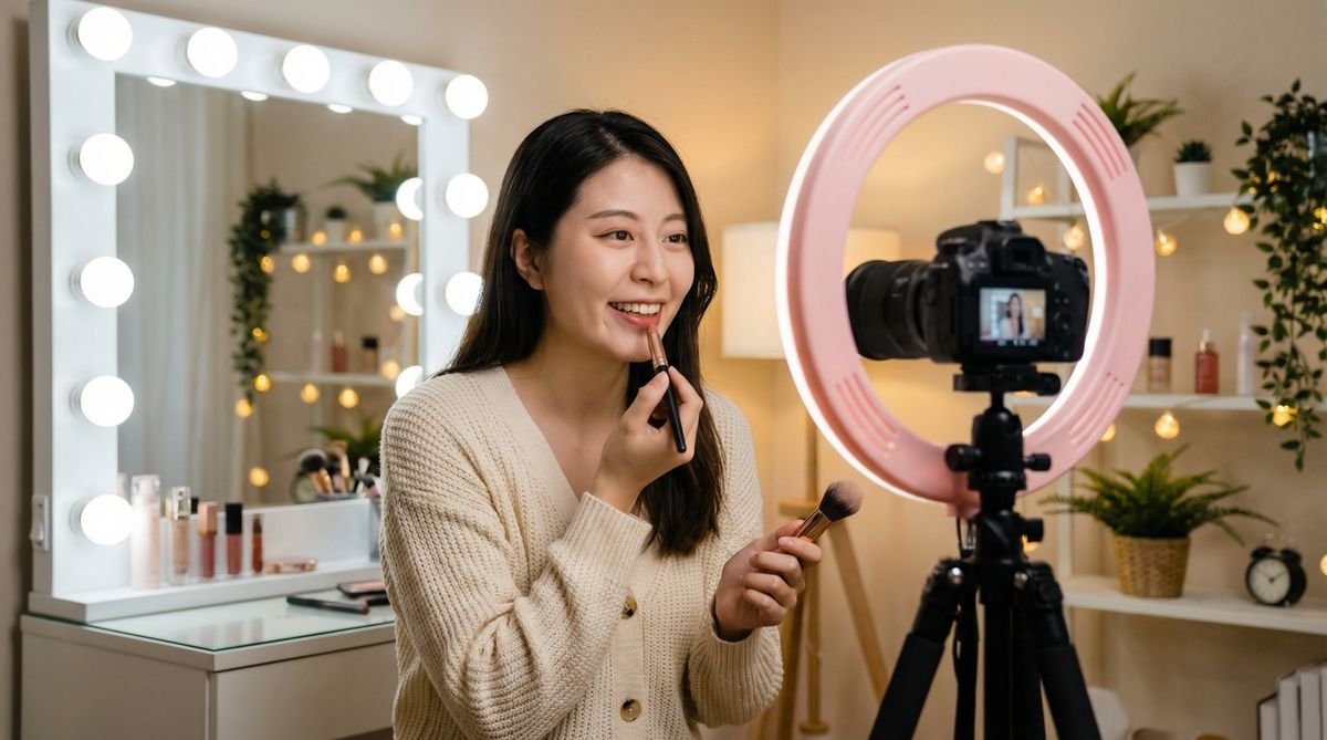 黑闰润美妆视频教程